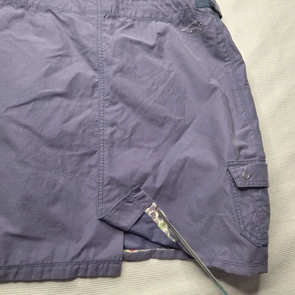 Horny Toad Cargo Skirt Women’s Size 12 Purple Pockets Athleisure Summer Travel